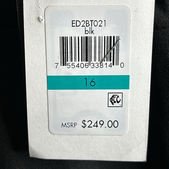 NWT DKNY Womens Black Ruffle Sleeveless V-Neck Maxi Dress Gown SIZE 16 - Picture 7 of 11